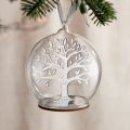 Metallic Mirror Personalised Family Tree Bauble