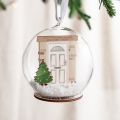 Personalised Layered Front Door Christmas Bauble
