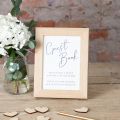 Scattered Hearts Wedding Drop Top Frame Guest Book
