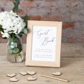 Simple Elegance Wreath Wedding Drop Top Frame Guest Book