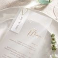Scattered Hearts Foiled Vellum Menus