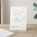 Names and Heart Script Wedding Guest Book
