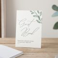 Wedding Guest Book with Watercolour Leaves