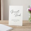 Modern Minimal Names & Date Personalised Wedding Guest Book