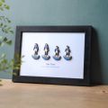 Wooden Subbuteo Characters Framed Family Portrait