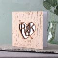 Wooden (5th) Anniversary Tree Carved Heart And Arrow Card