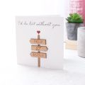 ‘I’d Be Lost Without You’ Personalised Sign Post Card