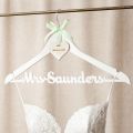 Personalised White Wedding Dress Hanger
