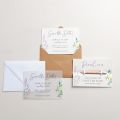 Wildflowers Vellum Save the Date Card