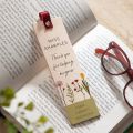 Wildflowers Thank You Teacher Leather Bookmark