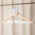 Wooden Wedding Dress Hanger With White Wording