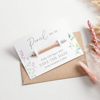 Wildflowers 'Pencil us in' Save the Date