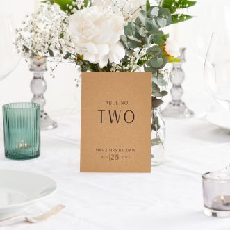 Simple Elegance Bold Table Number Cards
