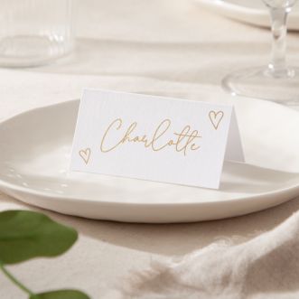 Scattered Hearts Foiled Place Cards