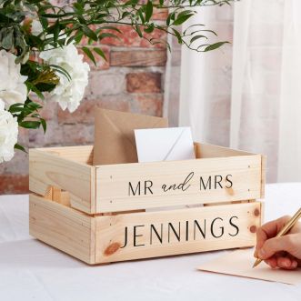 Simple Elegance Bold Name Wedding Card & Gift Crate