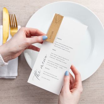 Simple Elegance Menus with Optional Place Cards