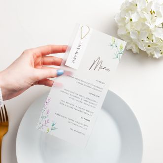 Wildflowers Menus with Optional Place Cards