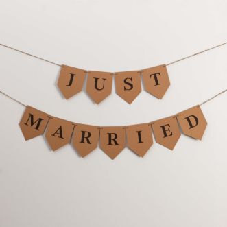 'Just Married' Kraft Wedding Bunting