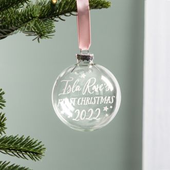 Baby's First Christmas Glass Bauble