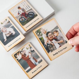 Set of 4 Wooden Photo Magnets