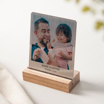 Metal Photo Print with Wooden Stand