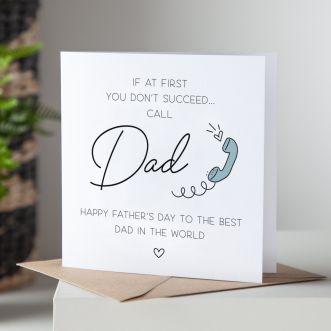 Phone Call to Dad Father's Day Card