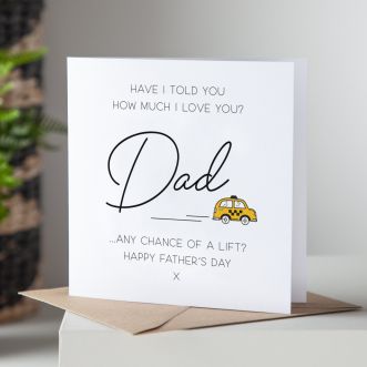 Dad's Taxi Service Father's Day Card