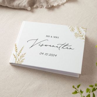 Meadow Personalised Surname Wedding Guest Book