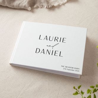 Modern Elegance Personalised Names Wedding Guest Book