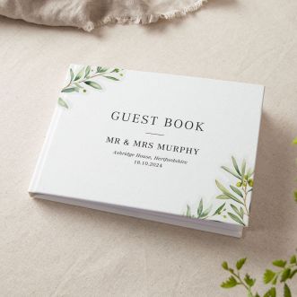 Olive Personalised Wedding Guest Book