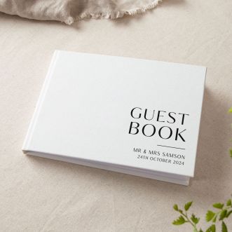 Personalised Minimal Wedding Guest Book