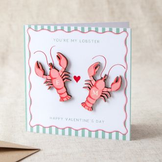 You're My Lobster Personalised Keepsake Card