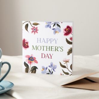 Illustrated Florals Personalised Mother's Day Card