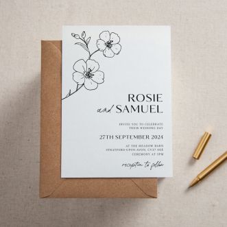 Blossom Printed Wedding Invitation