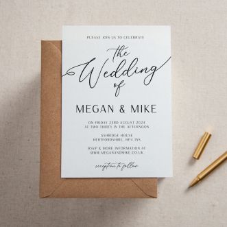 Simple Elegance Printed Wedding Invitation