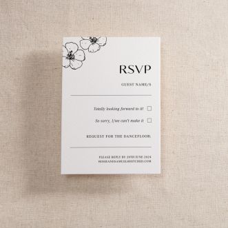 Blossom Printed Invitation RSVP Card