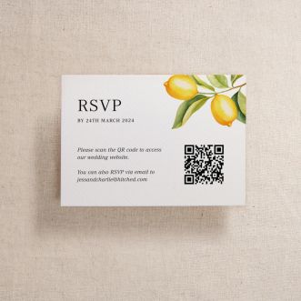 Sicily Printed Invitation RSVP Card