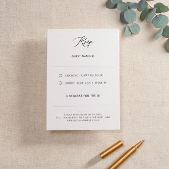 Simple Elegance Printed Invitation RSVP Card