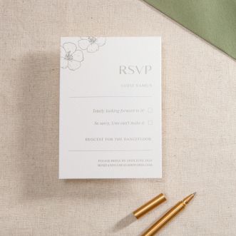 Blossom Foiled Invitation RSVP Card