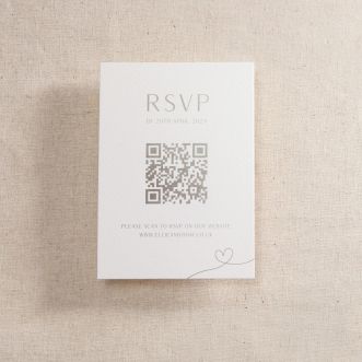 Minimal Script Foiled Invitation RSVP Card