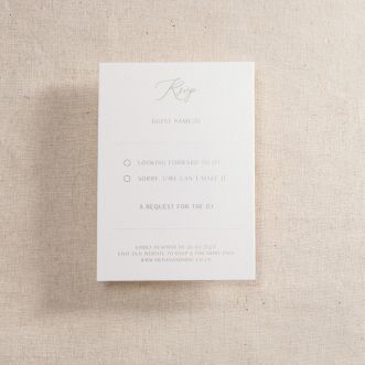 Simple Elegance Foiled Invitation RSVP Card