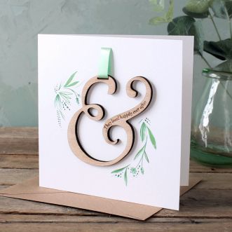 Ampersand Keepsake Wedding Card