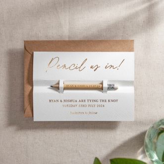 Autograph Foiled 'Pencil Us In' Save the Date