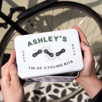 Personalised Cycling Bits Storage Tin