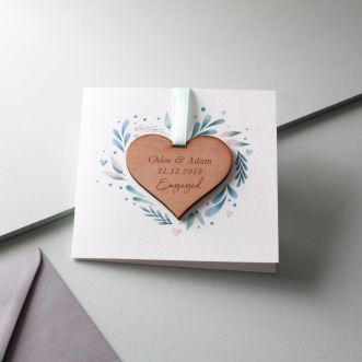 Engagement Keepsake Heart Card