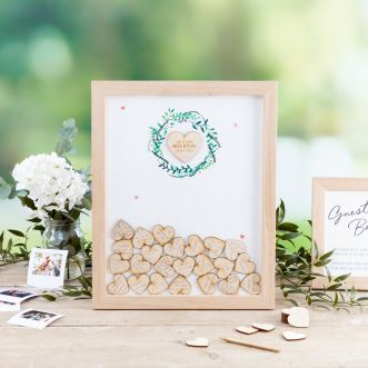 Entwined Wreath Wedding Drop Top Frame Guest Book