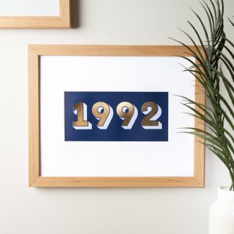 Foiled Birth Year Personalised Framed Print