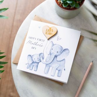 Elephant and Balloon Mother's Day Card