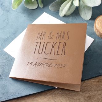 Leather (3rd) Anniversary Engraved Card