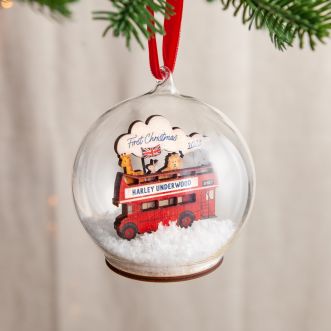 London Bus First Christmas Personalised Bauble